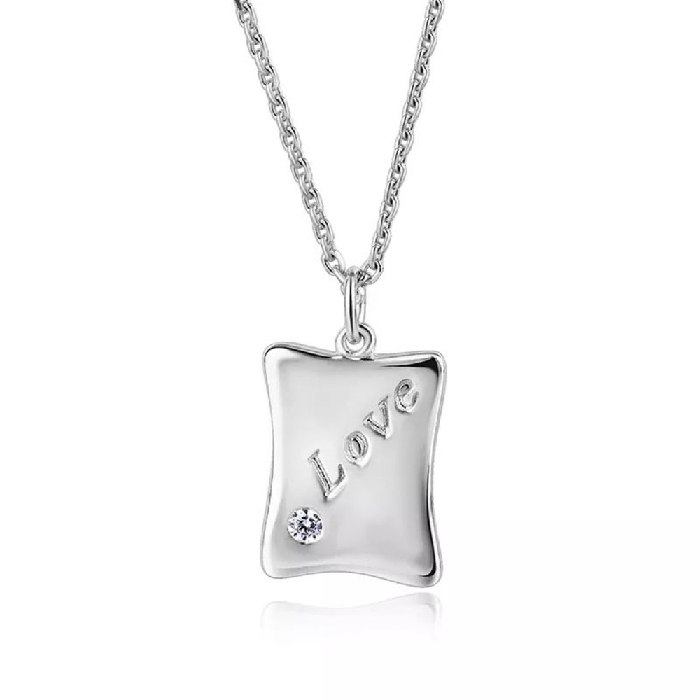 24 HRS SALE ONLY Love Necklace White Gold 14K Gold Necklace Sterling Silver